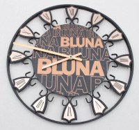 Auktion 371 / Los 2038 <br>Werbeuhr "BLUNA", Batteriewerk, ca. D-28cm
