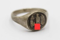Auktion 371<br>patriotischer Silber-Ring, 2. WK, aus der Zeit ?`, 4,6gr., RG 64