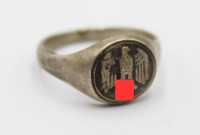 Auktion 371 / Los 7014 <br>patriotischer Silber-Ring, 2. WK, aus der Zeit ?`, 4,6gr., RG 64