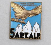 Auktion 371 / Los 7016 <br>Abzeichen des 5. Gebirgsartillerieregiments, 2. WK, ca. 3 x 4cm