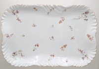 Auktion 371<br>gr. Tablett, Rosenthal, Louis XIV, um 1900, florales Dekor, 49 x 32cm