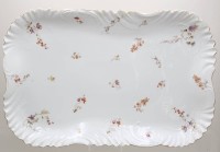 Auktion 371<br>gr. Tablett, Rosenthal, Louis XIV, um 1900, florales Dekor, 49 x 32cm