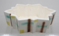 Auktion 371<br>Sternenschale, Art-Deco, div. Abplatzer, ca. H-6,5cm D-22,5cm