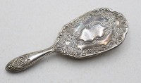 Auktion 371 / Los 11042 <br>Kleiderb&uuml;rste, &auml;lter, versilbert, ca. L-19,5cm