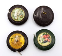 Auktion 371<br>4x alte Ma&szlig;b&auml;nder, Bakelit, je ca. D-5cm