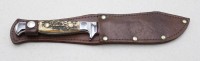 Auktion 371<br>Jagdmesser, Kopromed, Lederscheide, guter Zustand, L-25,5cm