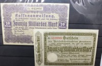 Auktion 371 / Los 6020 <br>2x Inflationsbanknoten, Hannover