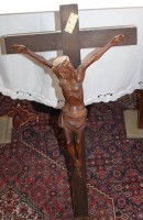 Auktion 371<br>gr. Wandkruzifix, wohl S&uuml;ddeutschland, ca. H-82,5cm,