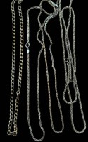 Auktion 371<br>3x Double-Ketten, 1x 110 cm, 1x 90 cm, 1x 48 cm, ca. 72 gr