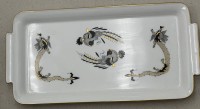 Auktion 371<br>Kuchenplatte "Meissen" schwarzer Drache, 1.Wahl,  29x14,5 cm