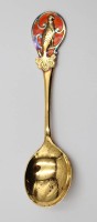 Auktion 371 / Los 11051 <br>Jahresl&ouml;ffel, Robbe &amp; Berking, 1992, 925er Silber, 70,9gr.,  L-17,5cm