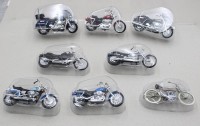 Auktion 371<br>8x div. Motorrad-Modelle, Maiesto, ca.  H-6,5cm