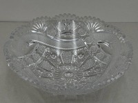 Auktion 371<br>gr. schwere  Bleikristall-Schale, aufwendig beschliffen, H-8 cm, D-24 cm