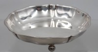 Auktion 371<br>Schale auf Kugelf&uuml;ssen, Quist, versilbert, ca. H-5cm D-22,5cm