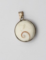 Auktion 371<br>Anh&auml;nger, Shivas Auge in 925er Silberfassung, ca. D-2cm