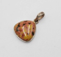 Auktion 371<br>Anh&auml;nger, Ozean-Jaspis, 925er Silberfassung, ca. L-2,8cm