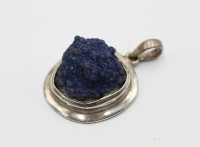 Auktion 371<br>Azurit-Anh&auml;nger in 925er Fassung, ca. 7,5gr., L-3cm
