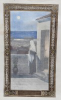 Auktion 371<br>alter Kunstdruck, Die heilige Genoveva wacht &uuml;ber Paris&ldquo; (frz. Sainte Genevi&egrave;ve veillant sur Paris),nach  einem Gem&auml;lde von Pierre Puvis de Chavannes, ungerahmt, BG 50,5 x 32,5cm