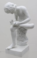 Auktion 371<br>Figur, Der Junge mit dem Dorn,  Biskuitporzellan, nur Nr. 3147, ca. H-19,5cm