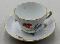 Auktion 371<br>kl. Kaffeetasse "Meissen" mit Untertasse "KPM", &auml;hnliche Dekor, Tasse 2.Wahl