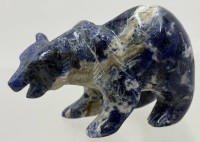 Auktion 371 / Los 15118 <br>Halbedelstein-Bar, Lapis oder Sodalith, H-6 cm, L-8,5 cm
