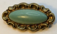 Auktion 371<br>Porzellan-Brosche "Lindner" K&uuml;ps-Bavaria, 5x3 cm