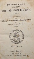 Auktion 371<br>Vermischte historische Sammlungen. Herausgegeben unter Leitung des vaterl&auml;ndischen Vereins zu Stade zum Vortheil des Krankenhauses daselbst,  PRATJE, Joh(ann) Heinr(ich), 3. Auflage, 1842/44/45, 3 B&auml;nde