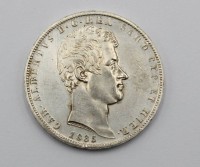 Auktion 371<br>5 Lire, Silberm&uuml;nze, K&ouml;nigreich Sardinien, 1835, 22,9gr., D-3,7cm