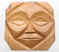Auktion 371<br>Wandmaske, Holz, Ozeanien?, ca. 31 x 31cm