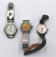 Auktion 371<br>3x div. Damen-Armbanduhren, Junghans Quarz, Ruhla (l&auml;uft) und Stowa (l&auml;uft), 2x Alters-u. Gebrauchsspuren
