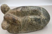 Auktion 371<br>Anne-Gret Winkler (1944 - 2018) liegendes Paar,  graue Steinplastik, undeutlich signiert, H-16 cm, L-30 cm (s. google-Galerie11)