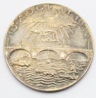 Auktion 371<br>Frankfurt am Main Medaille 1926 Weihe des Neubaus der Alten Br&uuml;cke, Silber, 14,5gr., D-3,3cm