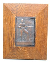 Auktion 371 / Los 7030 <br>patriotisches Kolonial-Erinnerungsplakette,  1929, gerahmt, RG 26,5 x 21cm