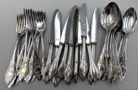 Auktion 374<br>36 tg. Besteck, - Hanseat, Dekor Ostfriesenmuster kpl. f&uuml;r 12 Personen, , tw. sehr gut erhalten, 90-er Auflage, ca. 2 kg
