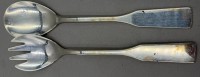 Auktion 371<br>Salatbesteck, versilbert "MK", L-ca. 23 cm