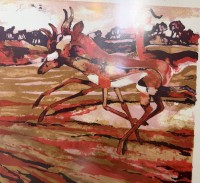 Auktion 371<br>Lorenz EBERHARD (1936) 1976 "Savanne" betitelte Litho, Nr. 39/250, BG48x67 cm