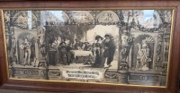 Auktion 371 / Los 5035 <br>Carl R&ouml;hling (1849-1922) grosse Radierung 1899 mit dem Titel "Wer nicht liebt Wein, Weib und Gesang, bleibt ein Narr ein Leben lang". gut gerahmt/Glas, 90x173 cm, nur Speditionsversand
