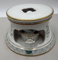 Auktion 371<br>grosses St&ouml;vchen mit Brenner  "Meissen" indisch gr&uuml;n, 1.Wahl, H-10 cm, D-unten 16 cm