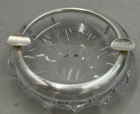 Auktion 371<br>kl. Ascher, Kristall mit Silberrand-925-, D-13 cm