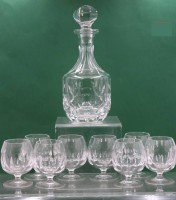 Auktion 372<br>8x Cognac-Schwenker sowie eine Karaffe, Nachtmann, ca. H-26,5cm u. H-10,5cm