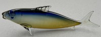 Auktion 372 / Los 10019 <br>Glasfisch, Murano, blau/klar/gelb, L-20 cm