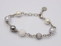 Auktion 372 / Los 1021 <br>Armband, 925er Silber, Steinbesatz, ca. L-24cm