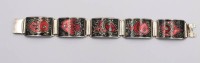 Auktion 372<br>Vintage Perli Armband, Emaille, 60/70er Jahre, ca. L-18,5cm