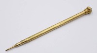 Auktion 372<br>antiker Bleistift, Silber vergoldet, L-13cm, ca. 8gr.