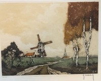 Auktion 372 / Los 5008 <br>Roger HEBBELINCK (1912-1987) Original Lithographie  Nr.242/350 , ger/Glas, RG 47x59 cm