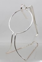 Auktion 372<br>Flaschenhalter, silberfarben, ca. H-27cm