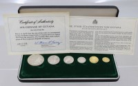 Auktion 372<br>M&uuml;nsatz, Guyana, Franklin Mint, Kupfer/Nickel