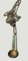 Auktion 372<br>Silberkette mit Mondstein-Anh&auml;nger-835-, 6,47 gr