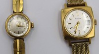 Auktion 372 / Los 2026 <br>2x div. Damen-Armbanduhren, DuBois 1785 und Bulova Automatic, Werke laufen, ca, D-2cm und D-1,6cm