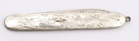 Auktion 372 / Los 11031 <br>kl. Taschenmesser, 800er Silbergeh&auml;use, Jugendstil, ca. L- eingeklappt L-7cm